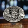 3D Bull Dog Head Folding Knife Belt Buckle