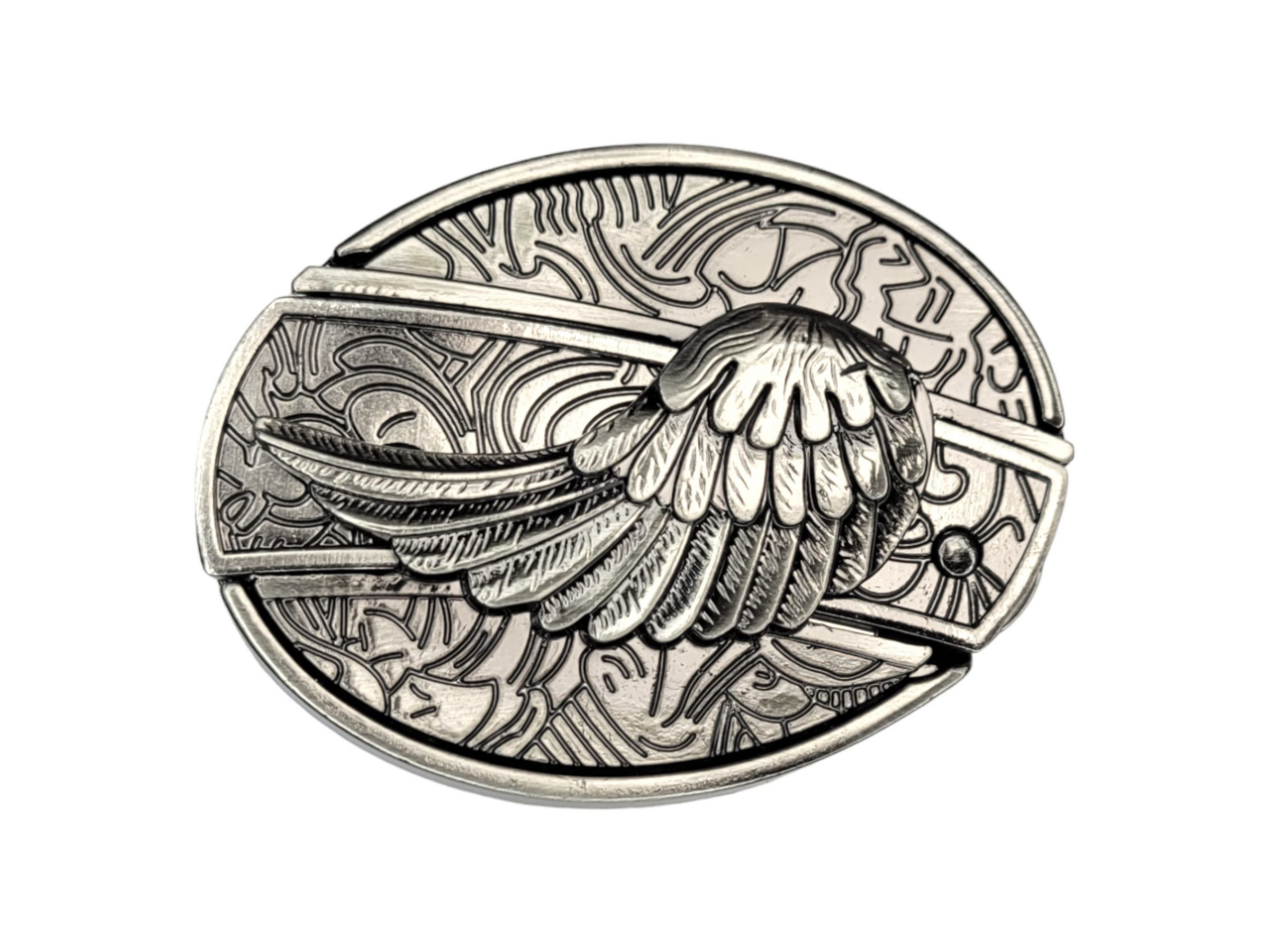 Folding Knife Western Unisex Belt Buckle