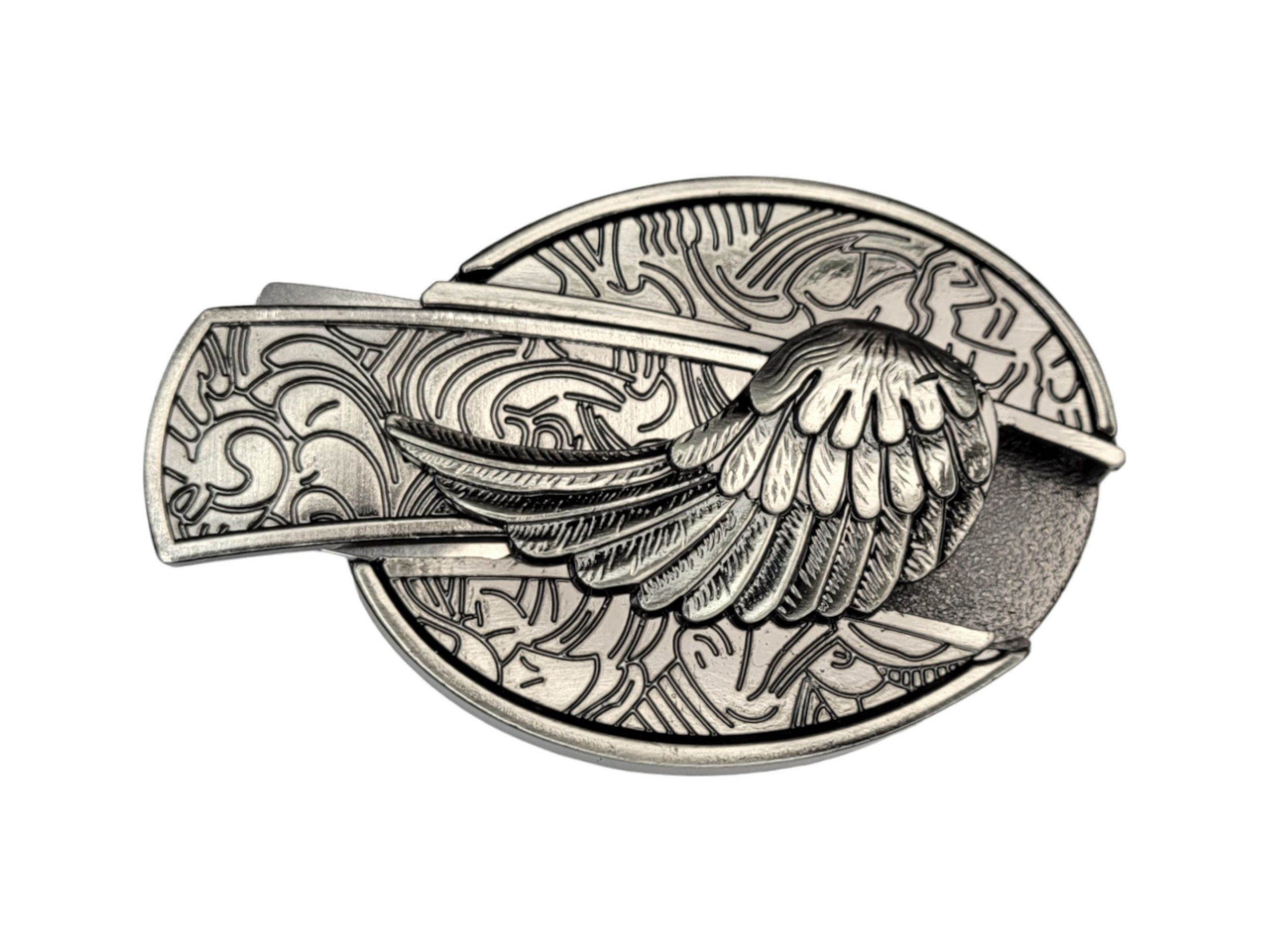 Folding Knife Western Unisex Belt Buckle