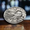 Angel Wing With Folding Pocket Knife Belt Buckle