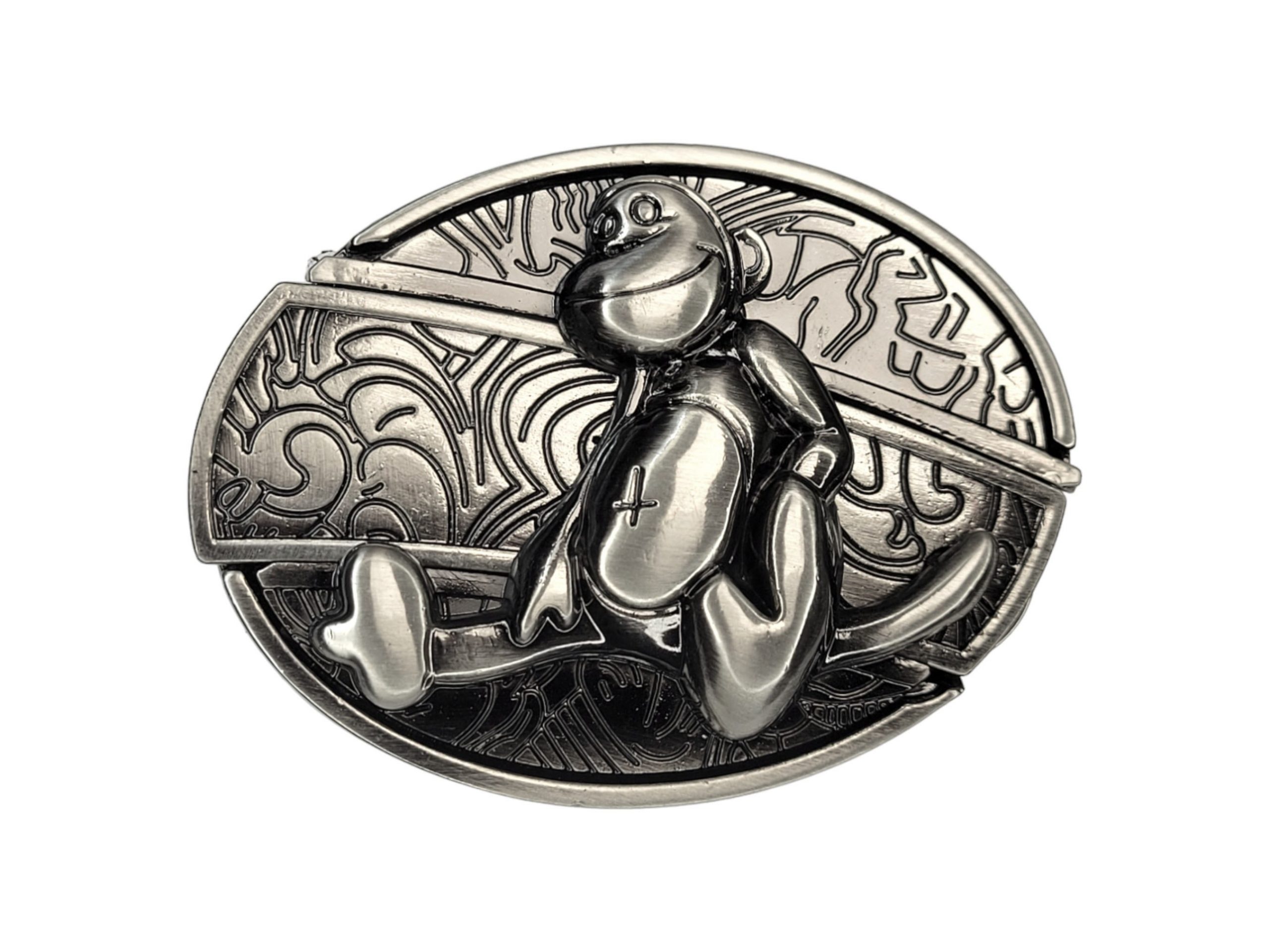 Folding Knife Western Unisex Belt Buckle