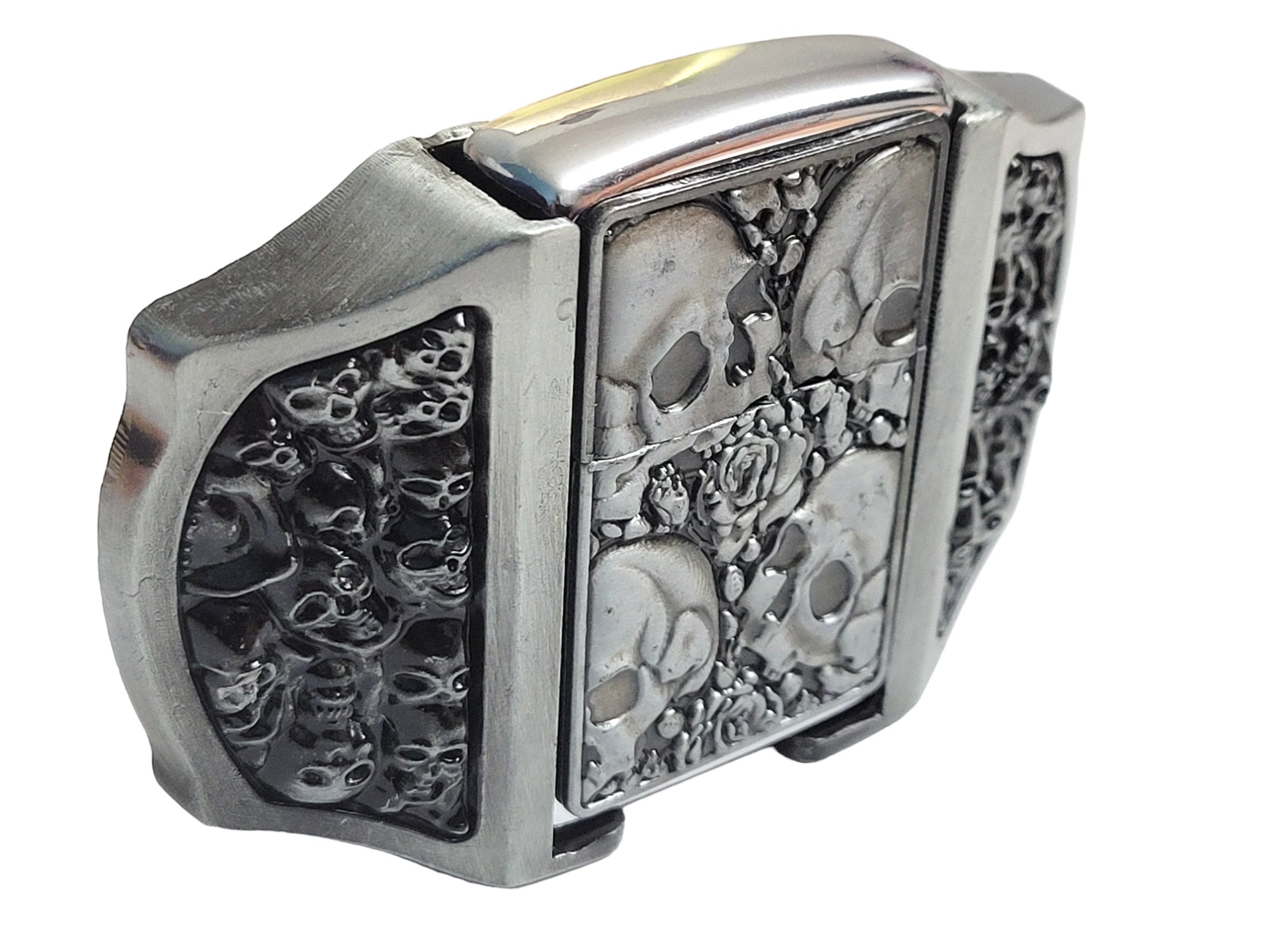 Goth Style 3D Skulls On a Removable Lighter Belt Buckle (12)