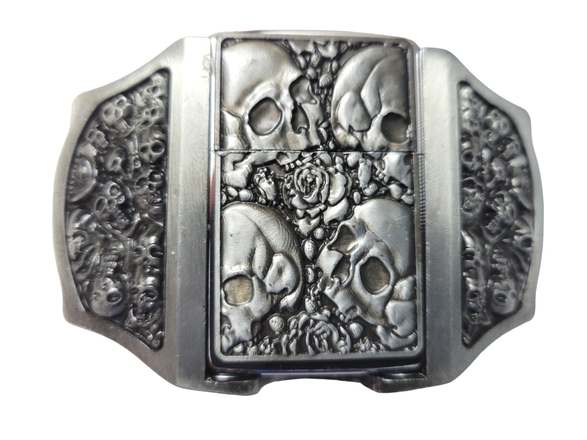 Goth Style 3D Skulls On a Removable Lighter Belt Buckle (2)