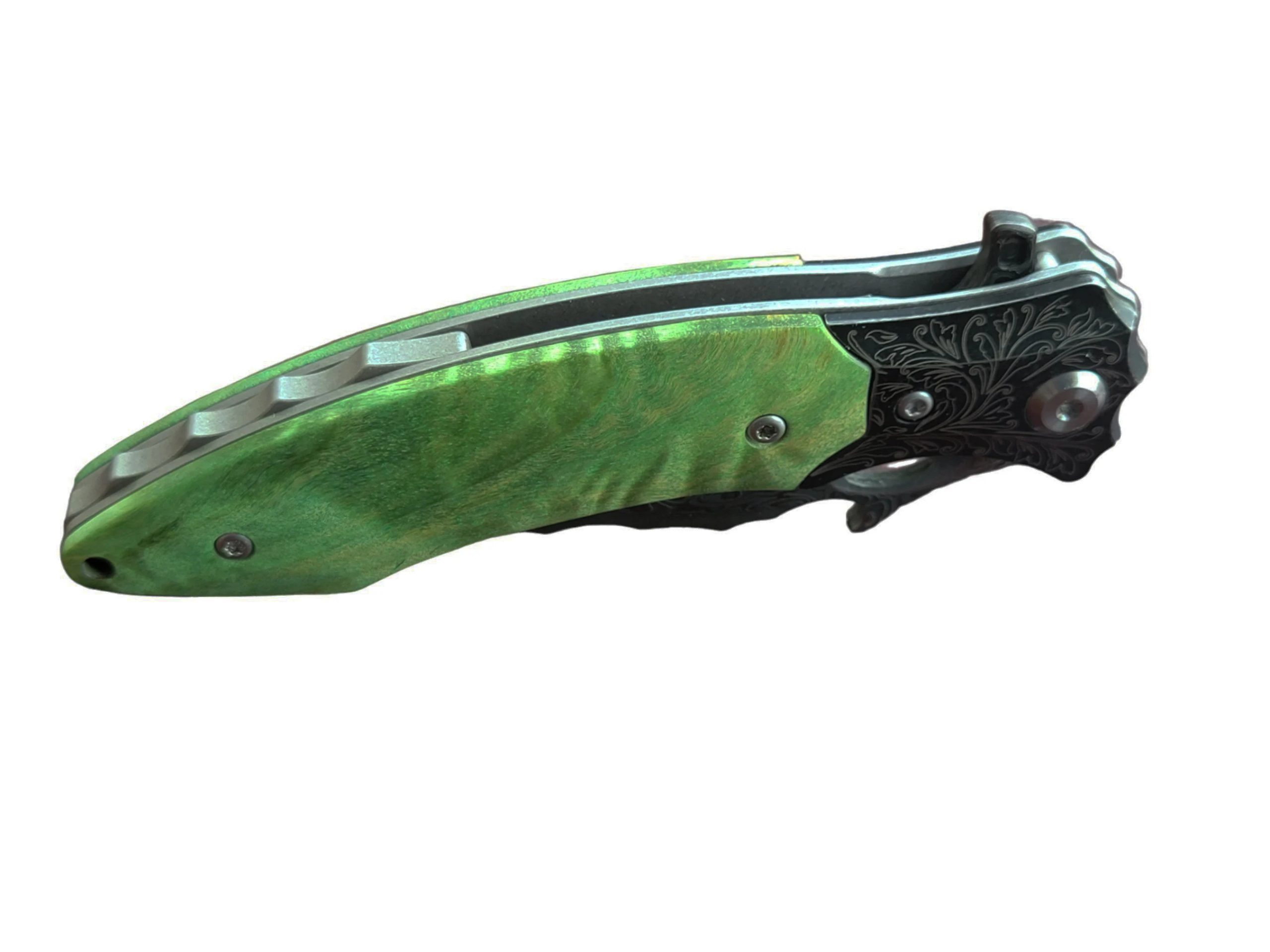 Titanium Layered Damascus Steel Folding Knife (6)