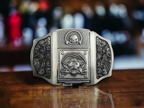 Pirate Skulls Lighter Belt Buckle