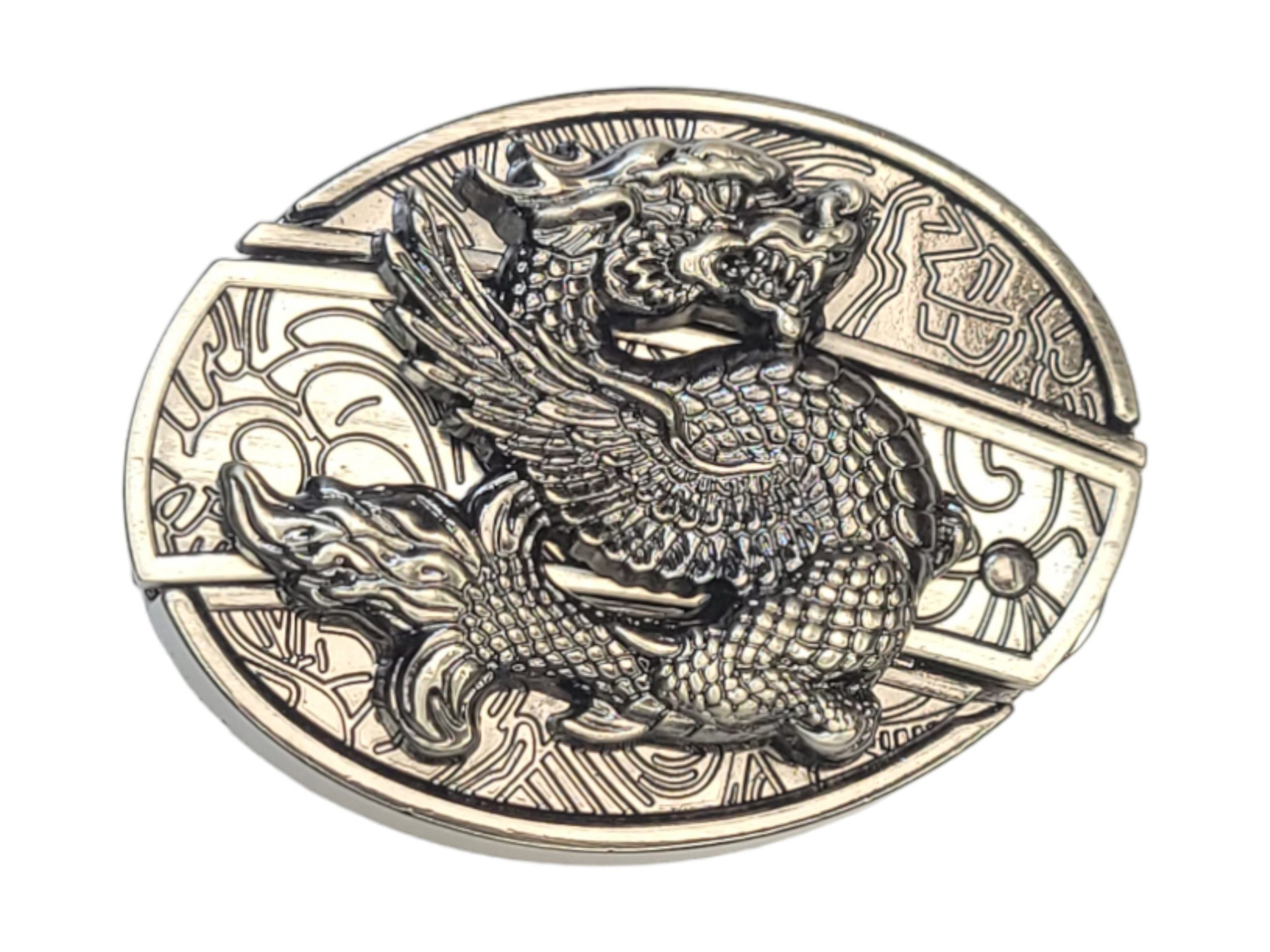 Folding Knife Western Unisex Belt Buckle