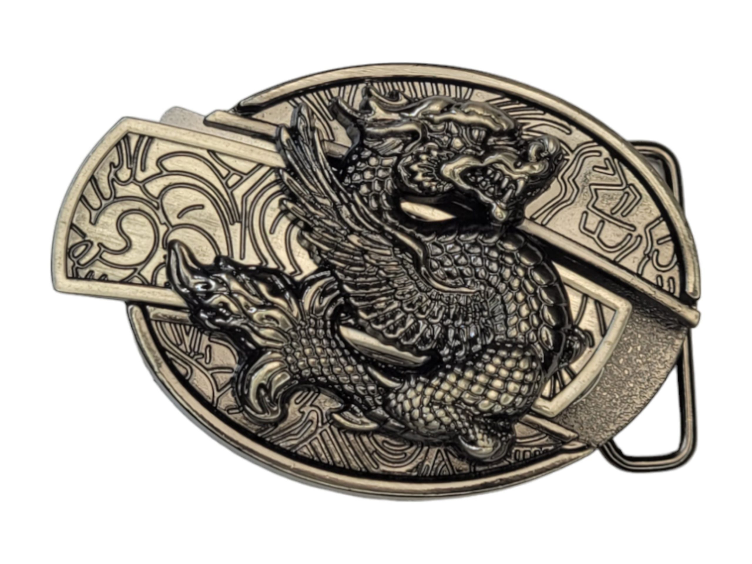 Folding Knife Western Unisex Belt Buckle