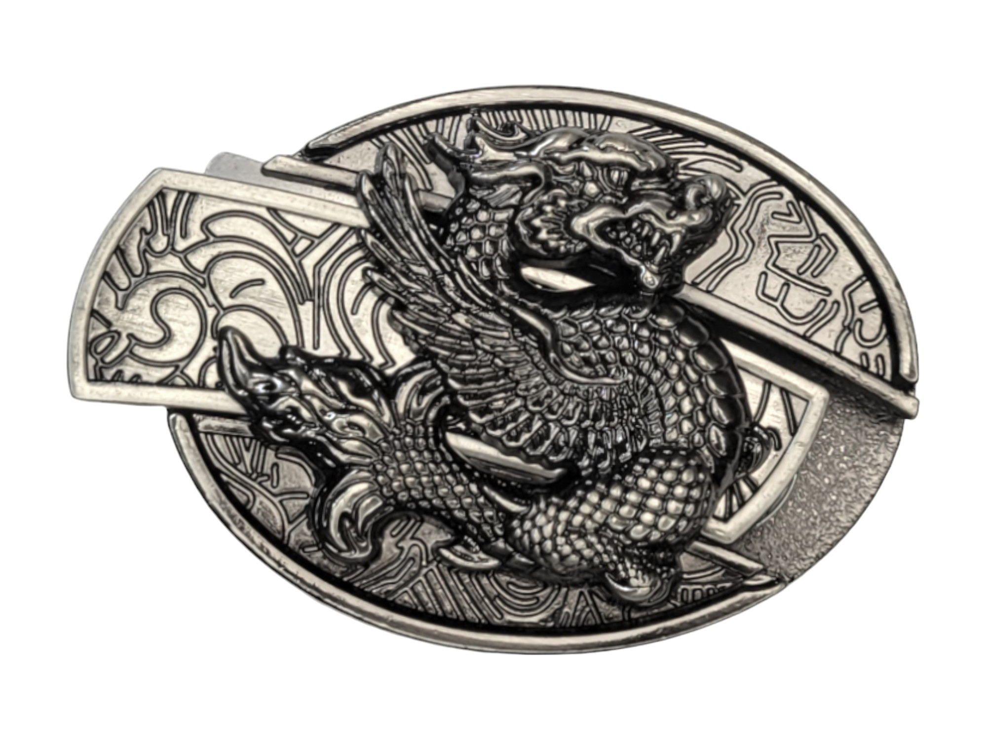 Folding Knife Western Unisex Belt Buckle