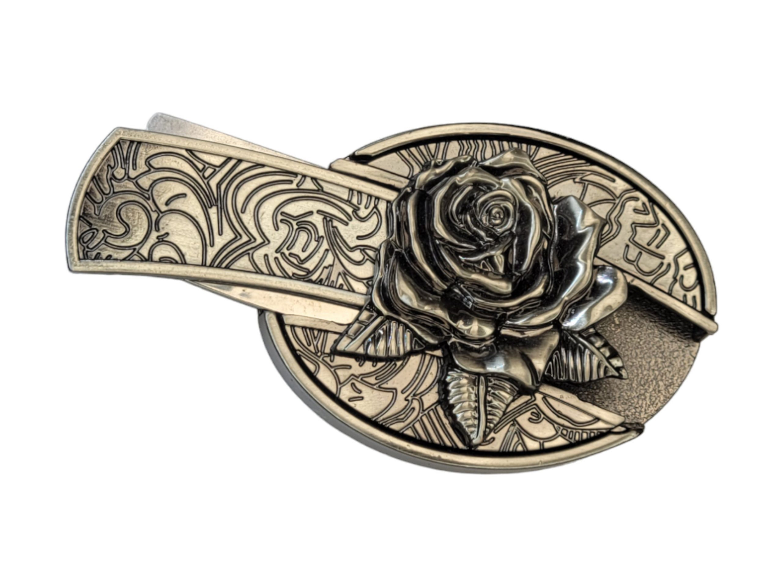 Folding Knife Western Unisex Belt Buckle