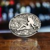 Mud Flap Girl With Folding Knife Belt Buckle
