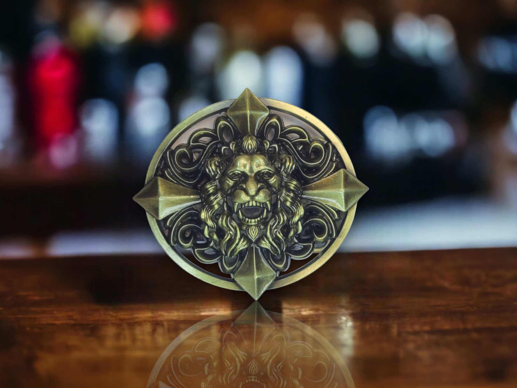 Men, Women & Unisex Western Fashion Belt Buckles Lion Head Western Belt Buckle with bold lion design and polished finish.