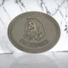 Bob Marley Freedom men's belt buckle with antique brushed silver finish