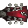 Retro-style belt buckle featuring a vintage brushed silver guitar design, perfect for music lovers and Western wear