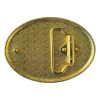 Western belt buckle with American Bald Eagle design in gold and black enamel, crafted from durable metal alloy for a bold and patriotic look.