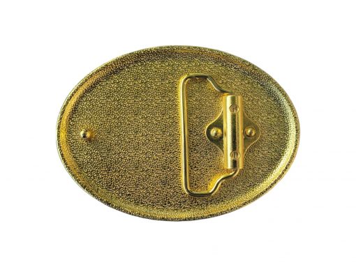 Western belt buckle with American Bald Eagle design in gold and black enamel, crafted from durable metal alloy for a bold and patriotic look.