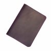 Handmade violet Crazy Horse leather passport cover with card slots, hidden pocket & free engraving—crafted for stylish & secure travel.