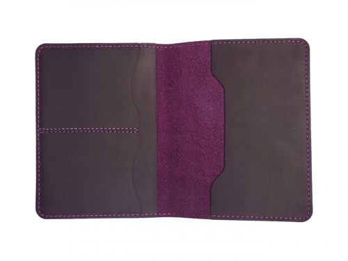 Alternative view of Handmade Violet Leather Passport Cover