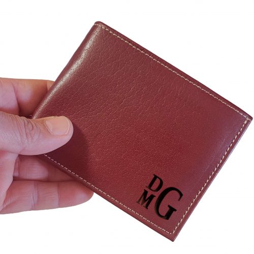 Personalized Gift For Him | Classy Maroon Leather Wallet