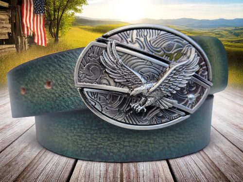 handmade leather belts belt buckles Damascus knives